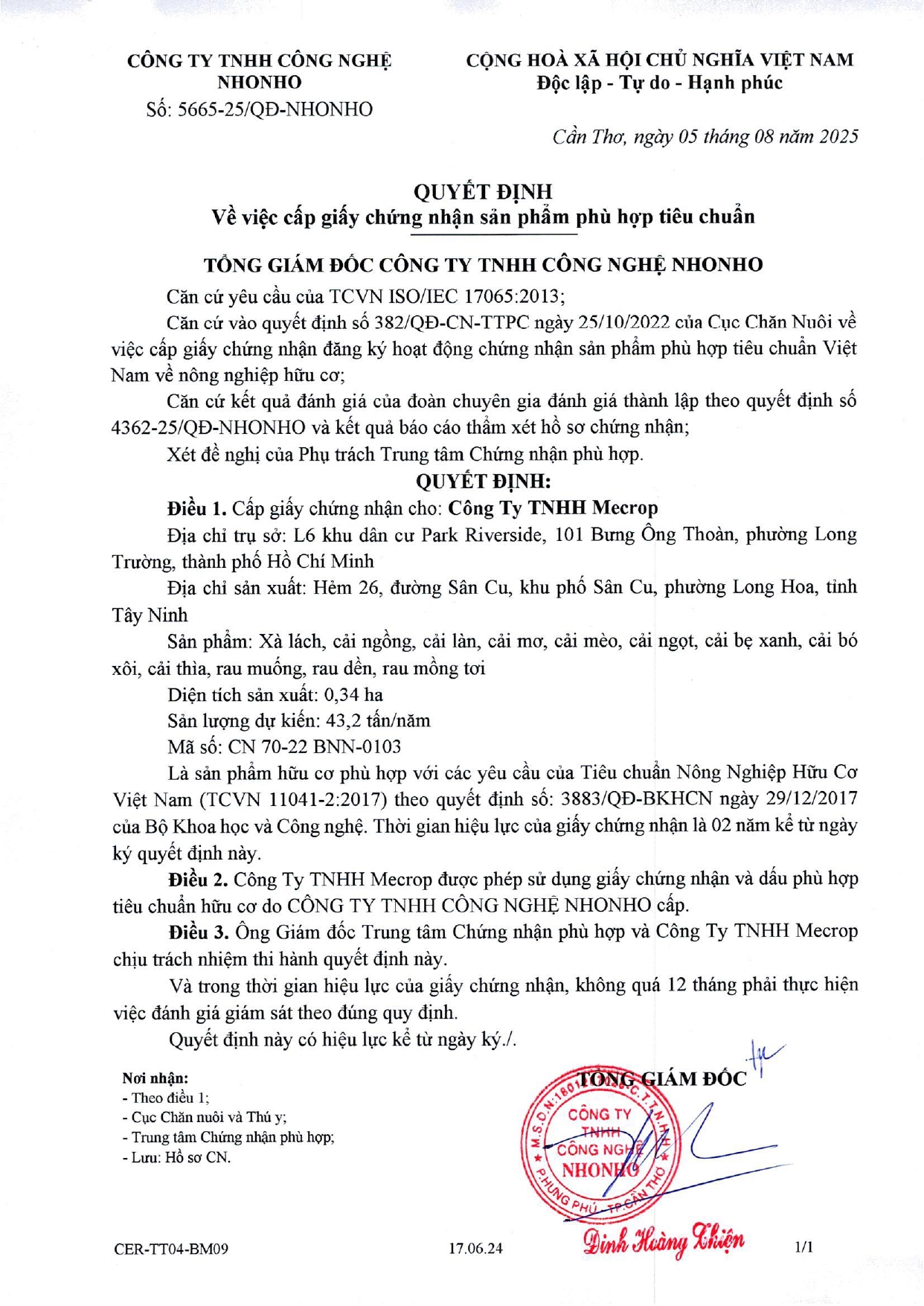 GCN Cong ty TNHH Mecrop page 0002